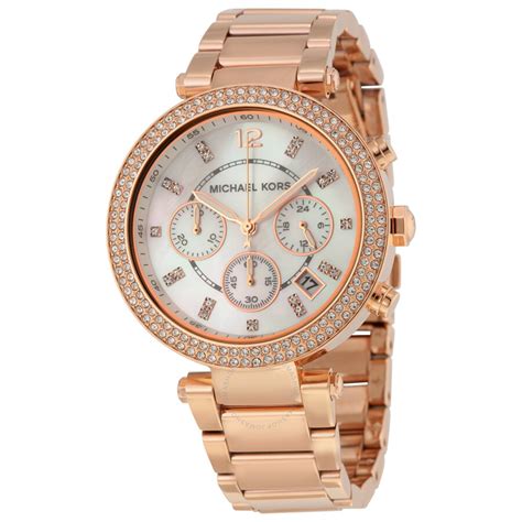 michael kors clear band rose gold watch|rose gold watch with numbers.